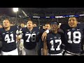 The Penn State players sing like they've never have before ...