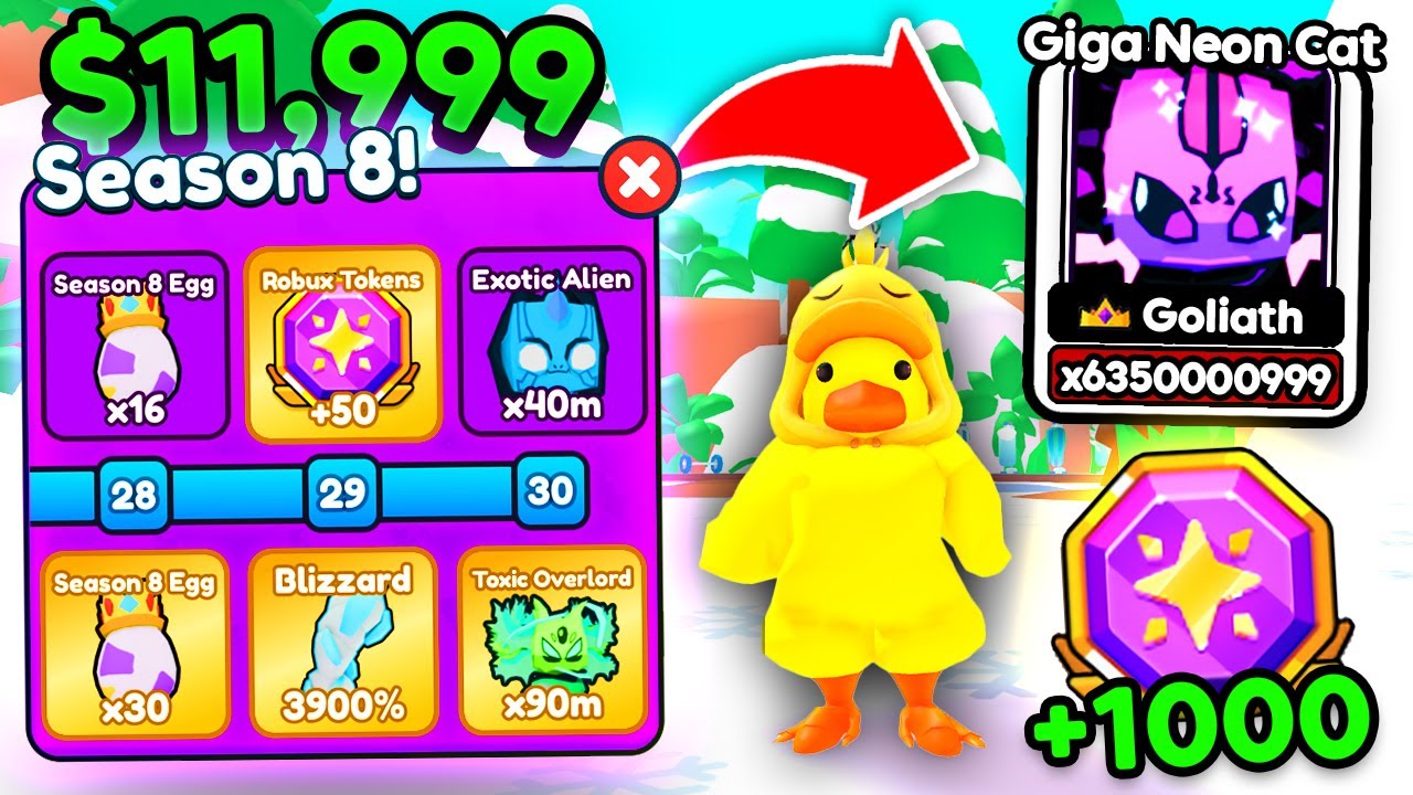 I Spent $12,000 on NEW Season 8 Pass and Got STRONGEST Pet in Arm Wrestling Simulator! (Roblox)