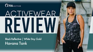 Activewear Review: Black Reflective Havana Tank  #1411 & White Stay Gold Havana Tank  #1412
