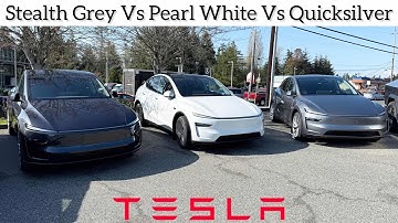 2026 Tesla Model Y Juniper Color Options Comparison Stealth Grey Vs Pearl White Vs Quicksilver