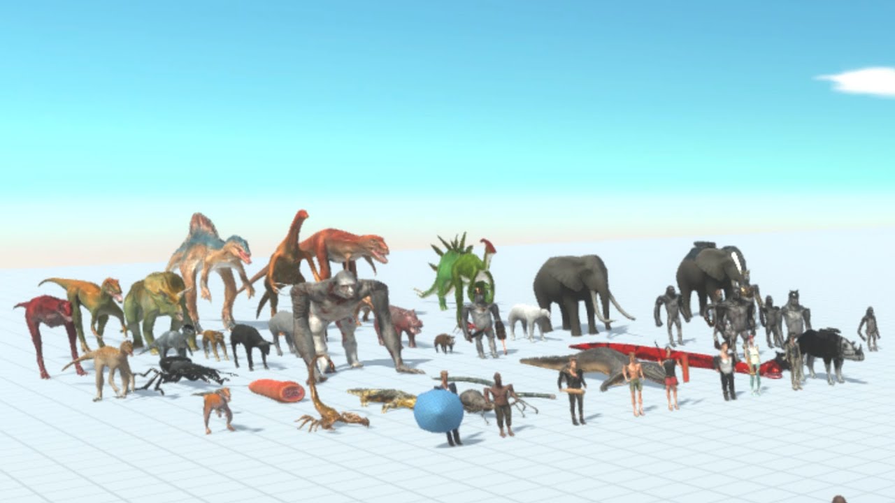 ALL SKINNY UNITS vs UNITS - Animal Revolt Battle Simulator