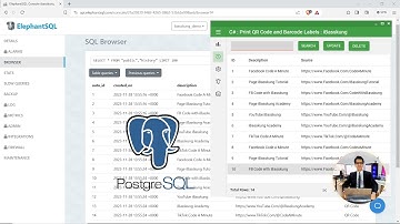 การใช้งานโปรเจค C# เชื่อมต่อกับฐานข้อมูล PostgreSQL Online ใน ElephantSQL | Part 2
