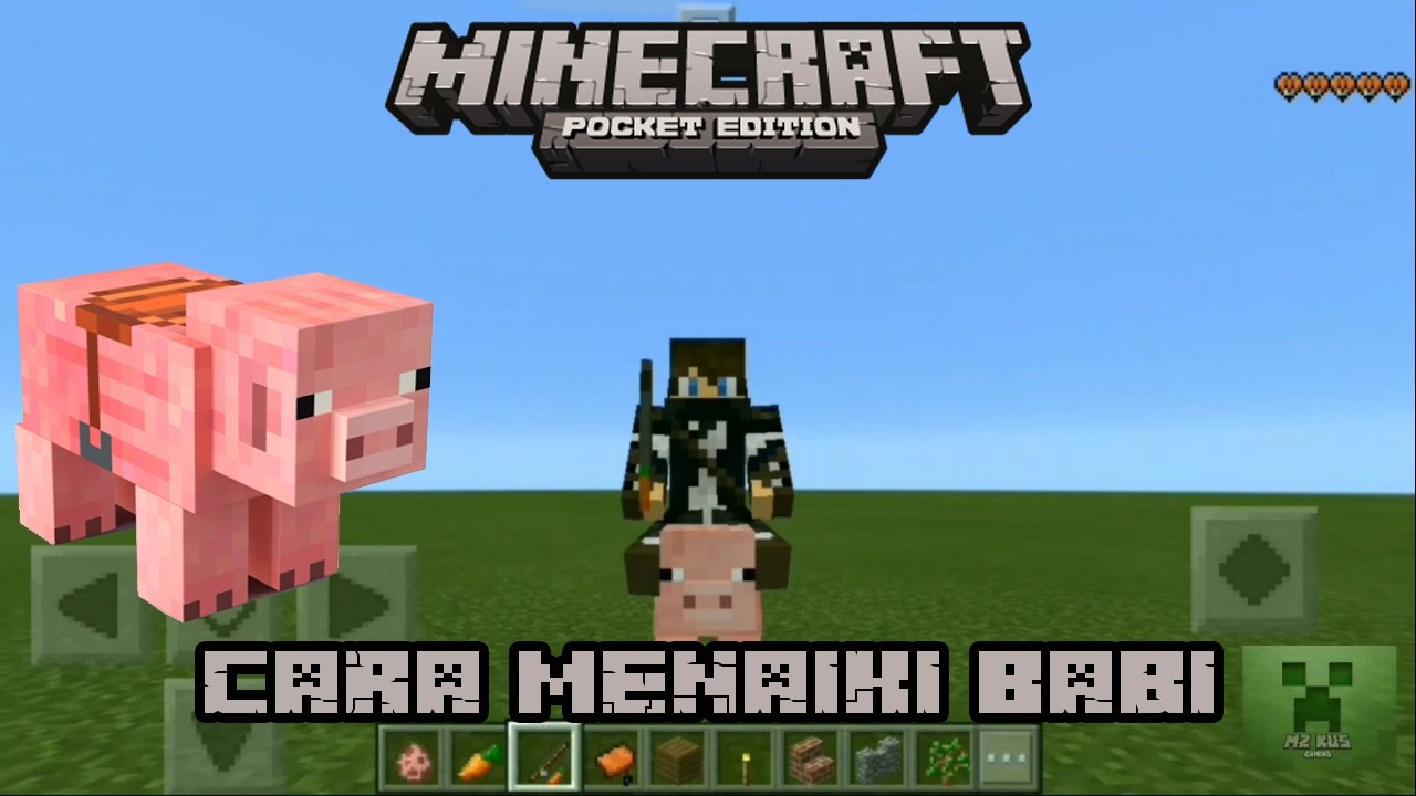 Tutorial - Cara Menaiki Babi Di MINECRAFT POCKET EDITION INDONESIA
