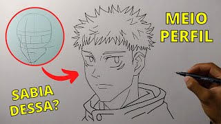 Como desenhar um rosto de perfil estilo anime 