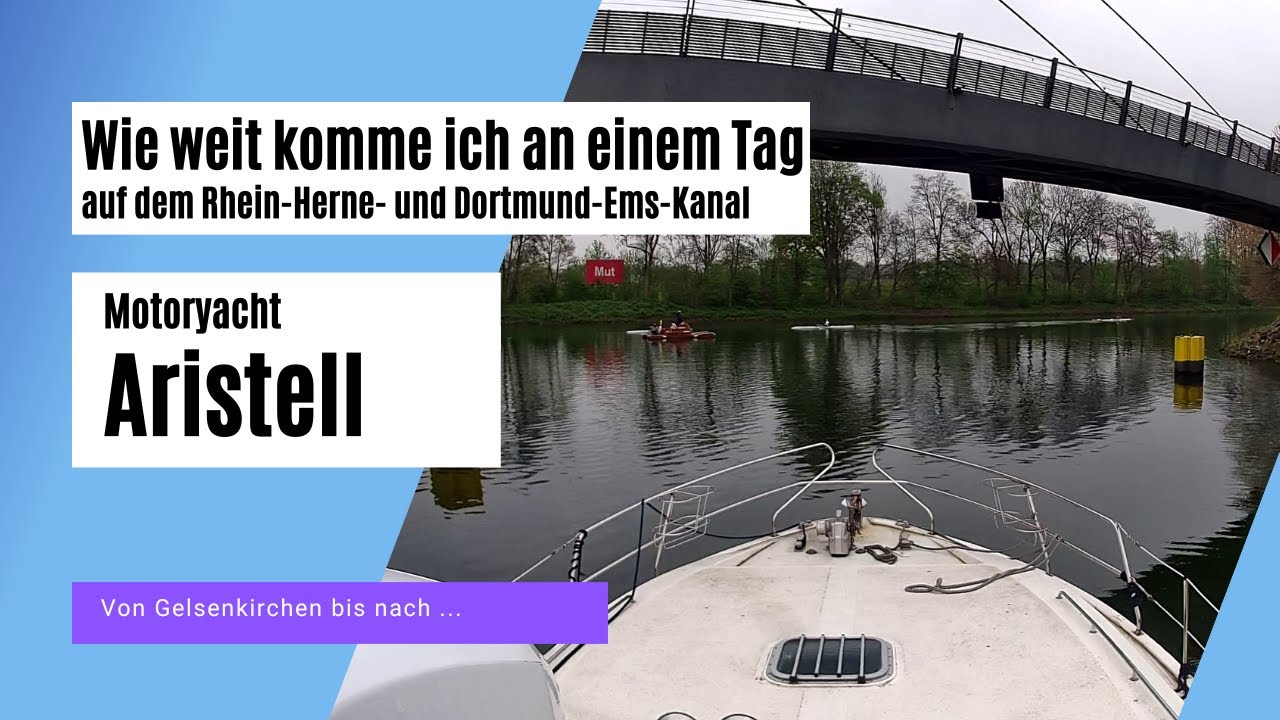 Wie weit komme ich an einem Tag auf Rhein-Herne- und Dortmund-Ems-Kanal