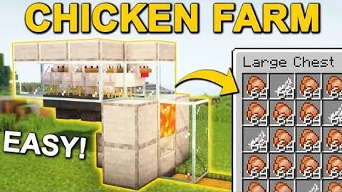 EASY Automatic chicken farm in Minecraft 1.19 New update (Tutorial)
