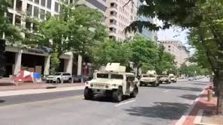 نزول الجيش الامريكى فى الشوارع بعد استمرار التظاهرات واعمال الشغب فى امريكا