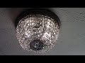 DIY Dollar Tree Crystal Basket Flush Mount Ceiling Light