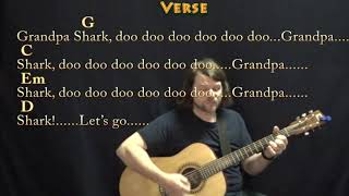 Baby Shark (Kid Song) Guitar Cover Lesson in G Major with Chords/Lyrics - Munson