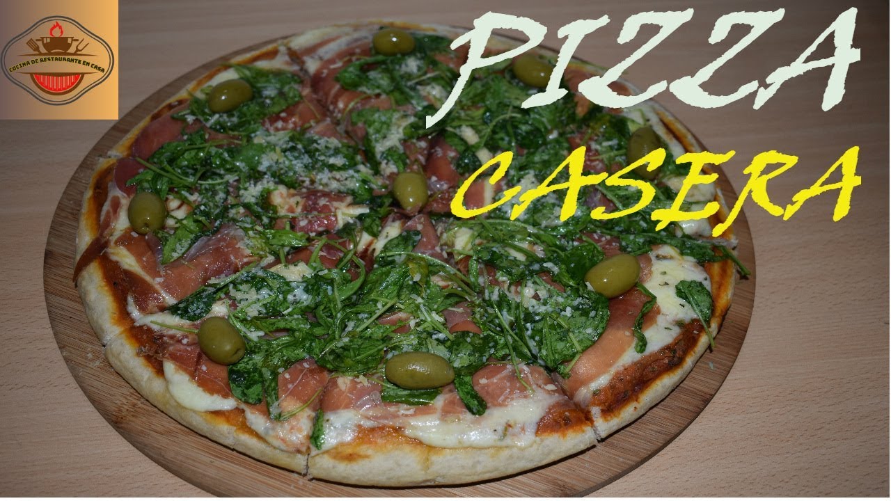 💚💚 PIZZA de Rucula y JAMÓN Crudo (fácil y Rápida) 🍕🍕 - COCINA DE RESTAURANTE EN CASA