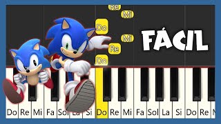 Sonic Generations - Escape from the City - TUTORIAL DE PIANO FÁCIL - PIANO FÁCIL CON NOTAS