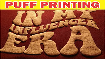 PUFF PRINTING 💯 || SCREEN PRINTING