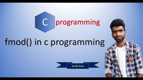 fmod() in c programming :find remainder with decimal operand