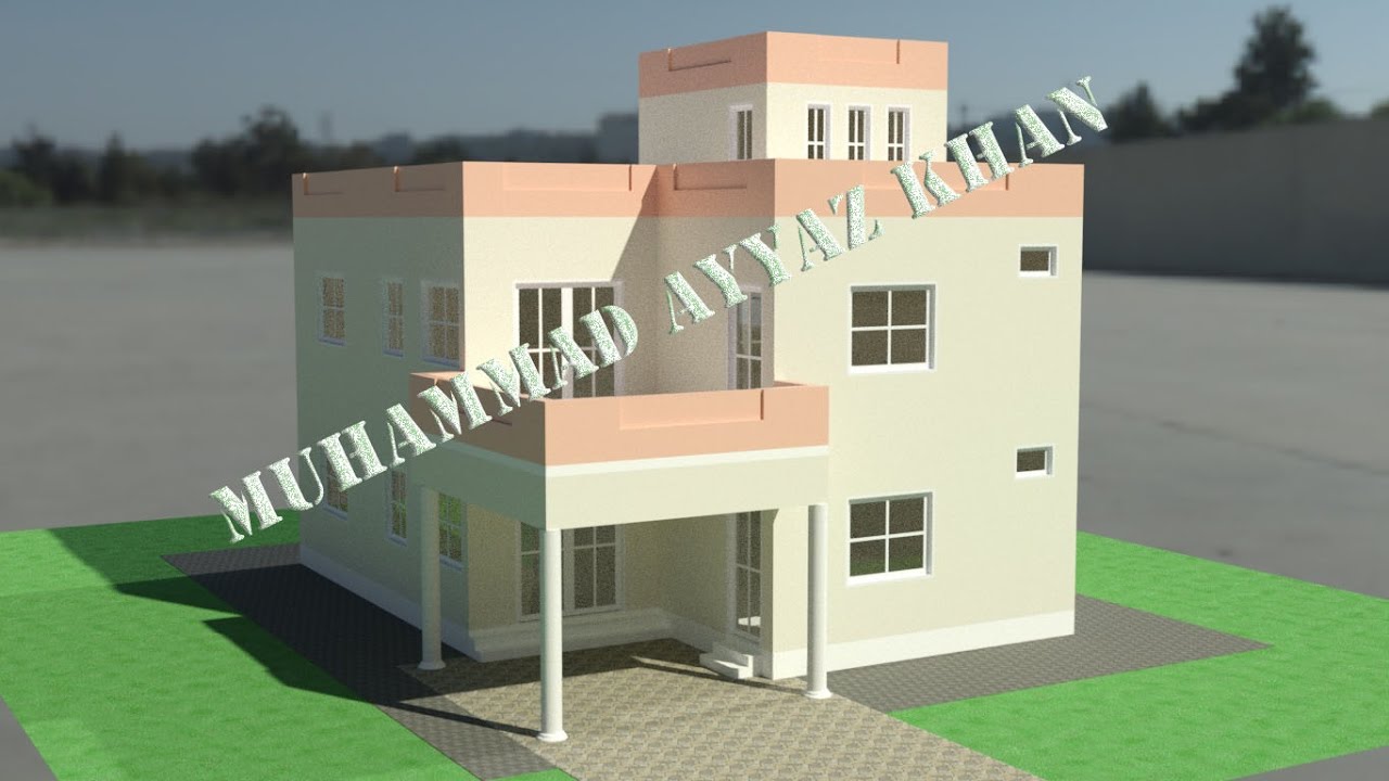 2D to 3D in Autocad _ House Modeling Tutorial - YouTube