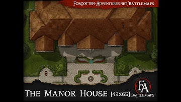 The Manor House [49x65] - Foundry VTT Preview [Premium Map]