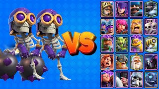 2 BOMBARDEROS EVOLUCIONADOS vs TODAS LAS CARTAS TERRESTRES | Clash Royale