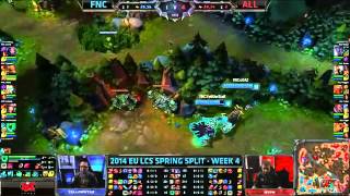 YellowStar Thresh epic Fail! Worst flash + hook EU   Fnatic vs Alliance   W4D1 S4 EU LCS Spring MUST