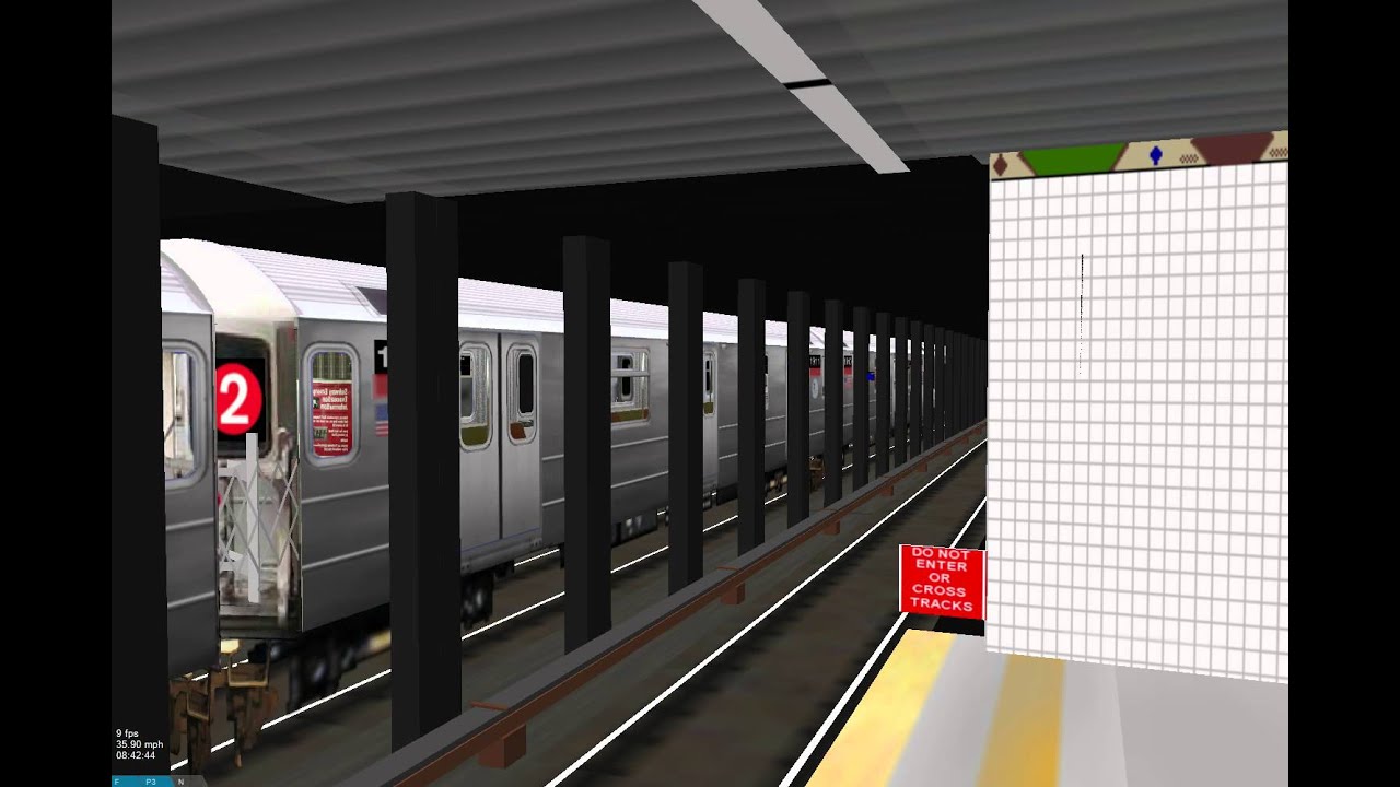 OpenBVE : R62 2 Train bypasses 23 Street - YouTube