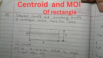 Applied mechanics # centroid and moment of inertia of the rectangular lamina