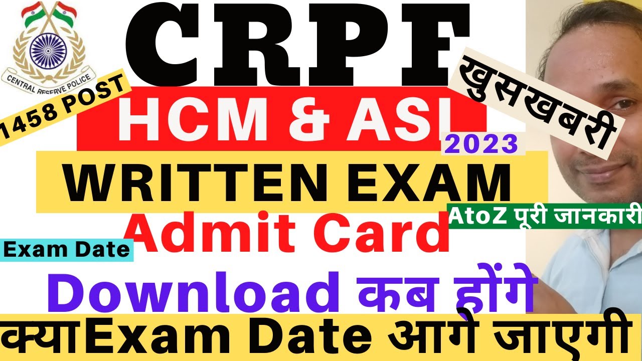 CRPF HCM Admit Card Download 2023 | CRPF HCM Written Exam Admit Card ...