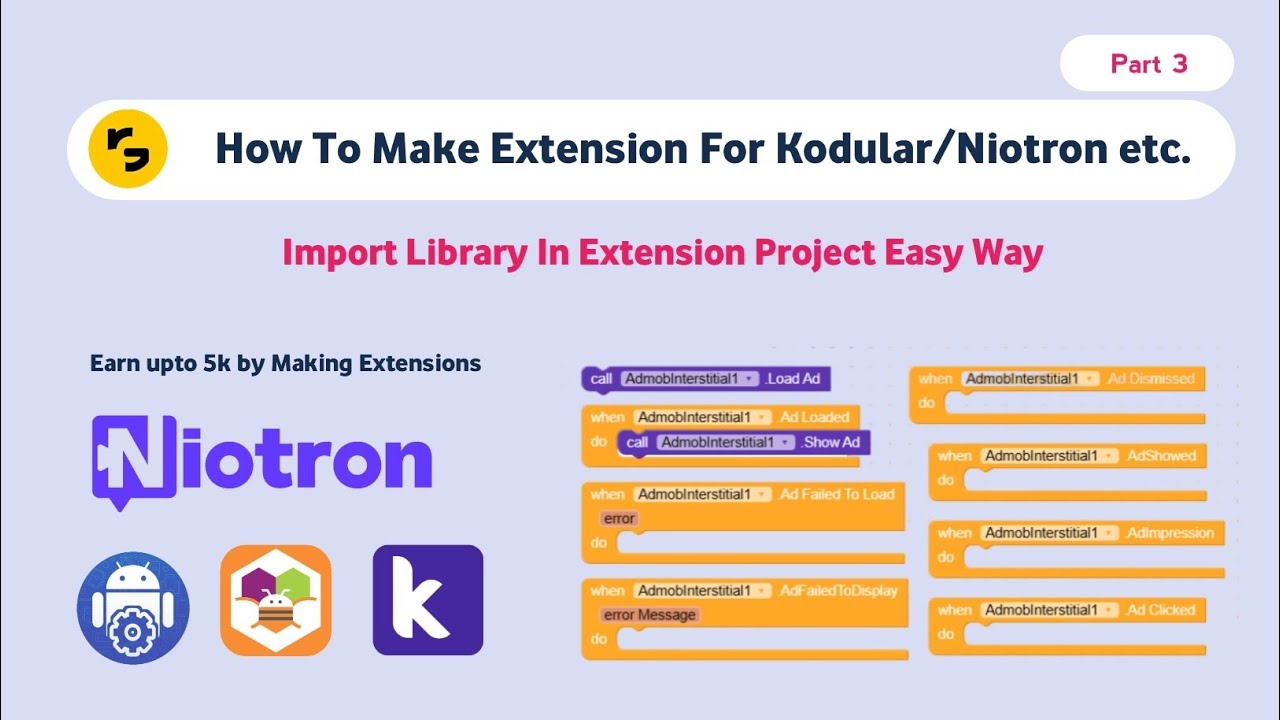 How To Make Extension For Kodular,Niotron, Android Builder || Part 3 ...