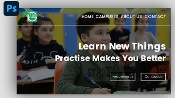 How to design a School Website UI in Adobe Photoshop | Photoshop UI Design Tutorial