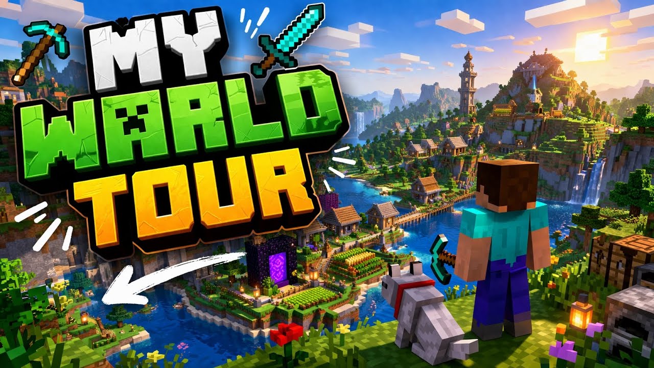 My first video and my minecraft world tour - YouTube