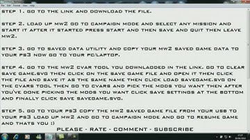 MW2 - SPECIAL OPS & SINGLE PLAYER MODS