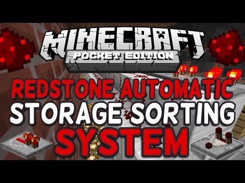 How to Make an Automatic Sorting System in Minecraft PE 1.2+