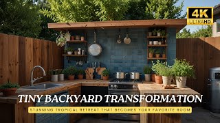 Tiny Backyard Transformation Into Stunning Tropical Retreat That Becomes Your Favorite Room