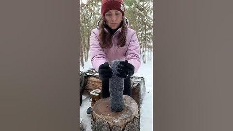This Girl Knows How to Survive Winter Like a Pro! ❄️ #Shorts