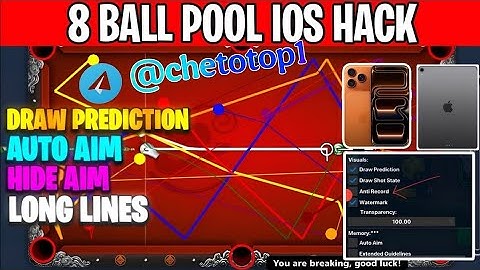 Cheto 8 ball pool for ios  Last update without ban🔥