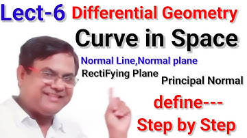 Normal plane | RectiFying plane | Osculating plane | Curve in Space | differential Geometry