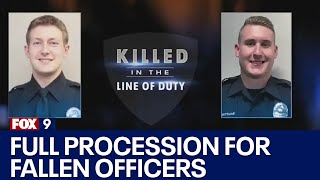 Burnsville shooting: Procession for fallen officers