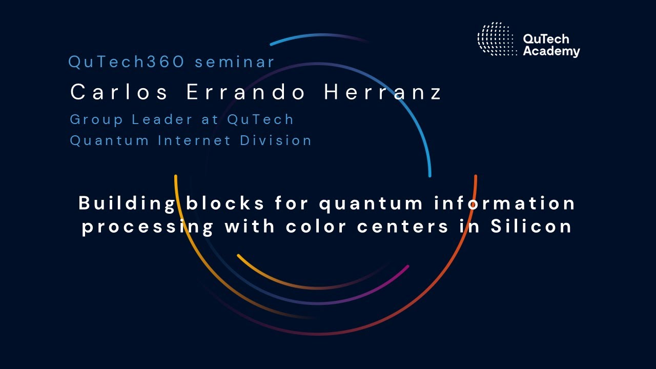Qutech360 w/ Carlos Errando Herranz: Quantum information processing with color centers in silicon