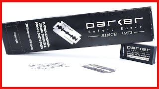 100 Count, Parker Safety Razor Double Edge Safety Razor Blades, Premium Platinum Stainless Steel