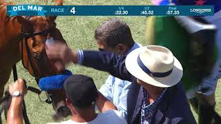 Holmby wins race 4 at Del Mar 7/18/26