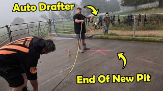 Marking Out New Cow Shed Extension