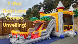 Unveiling TRex Dual Lane Combo  Bounce House