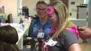 Superheroes visit pediatric patients in Winfield hospital