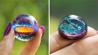 Resin GALAXY necklace DIY Ocean from Resin   7 CHEAP AND EASY DIY JEWELRY IDEAS