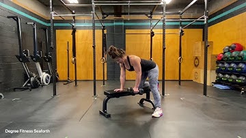Single Arm Kettlebell/Dumbbell Row (bench)