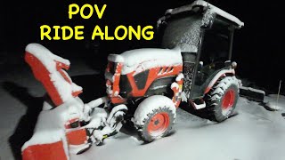 Driver Seat POV SnowBlowing | Kubota Lx2610