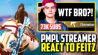 PMPL STREAMER REACTION TO FEITZ SKORPION SQUAD WIPES!! | PUBG Mobile