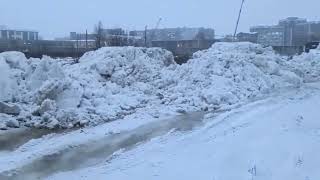 На территории будущего парка завалили снегом не завершенную тропу здоровья