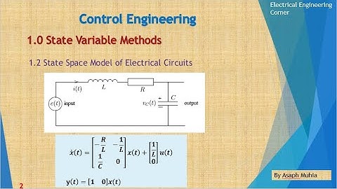 State Space Model of Electrical Circuits