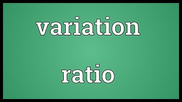Variation ratio Meaning