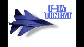 How To Make An F-14 TOMCAT Paper Airplane - Easy Paper Plane Origami Jet Fighter | Origami Paper