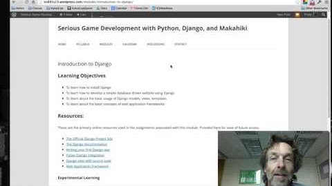 Serious Game Design: Introduction to Django