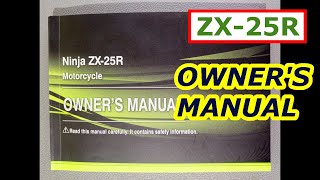ZX25R OWNER'S MANUAL or USER GUIDE - COMPLETE | Kawasaki Ninja ZX-25R |  PHILIPPINES